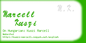 marcell kuszi business card